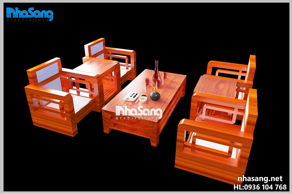 mẫu bộ bàn ghế phòng khách quân đội 1